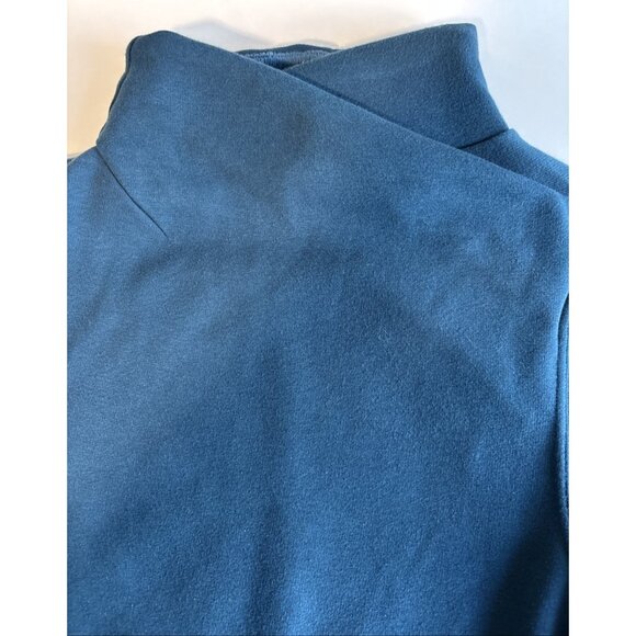 Athleta Cozy Karma II Sweatshirt Pullover Blue Twist Neck Women's M Athleisure - Picture 3 of 7